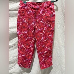 Sigrid Olsen Red Floral Trousers